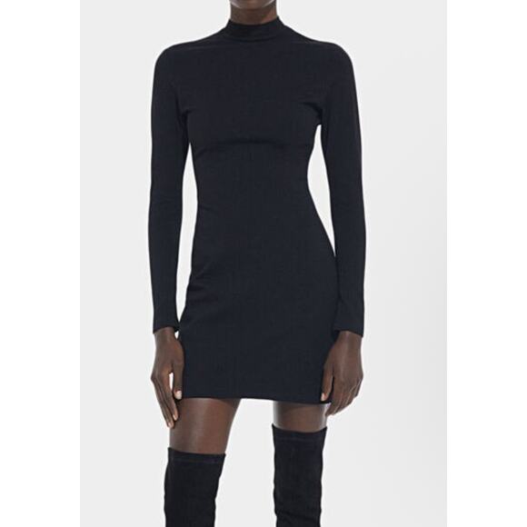 🖤 The Kooples Sheer Back Mockneck Mini Dress – Size 2 / US M – NWT 🖤 - Picture 1 of 5